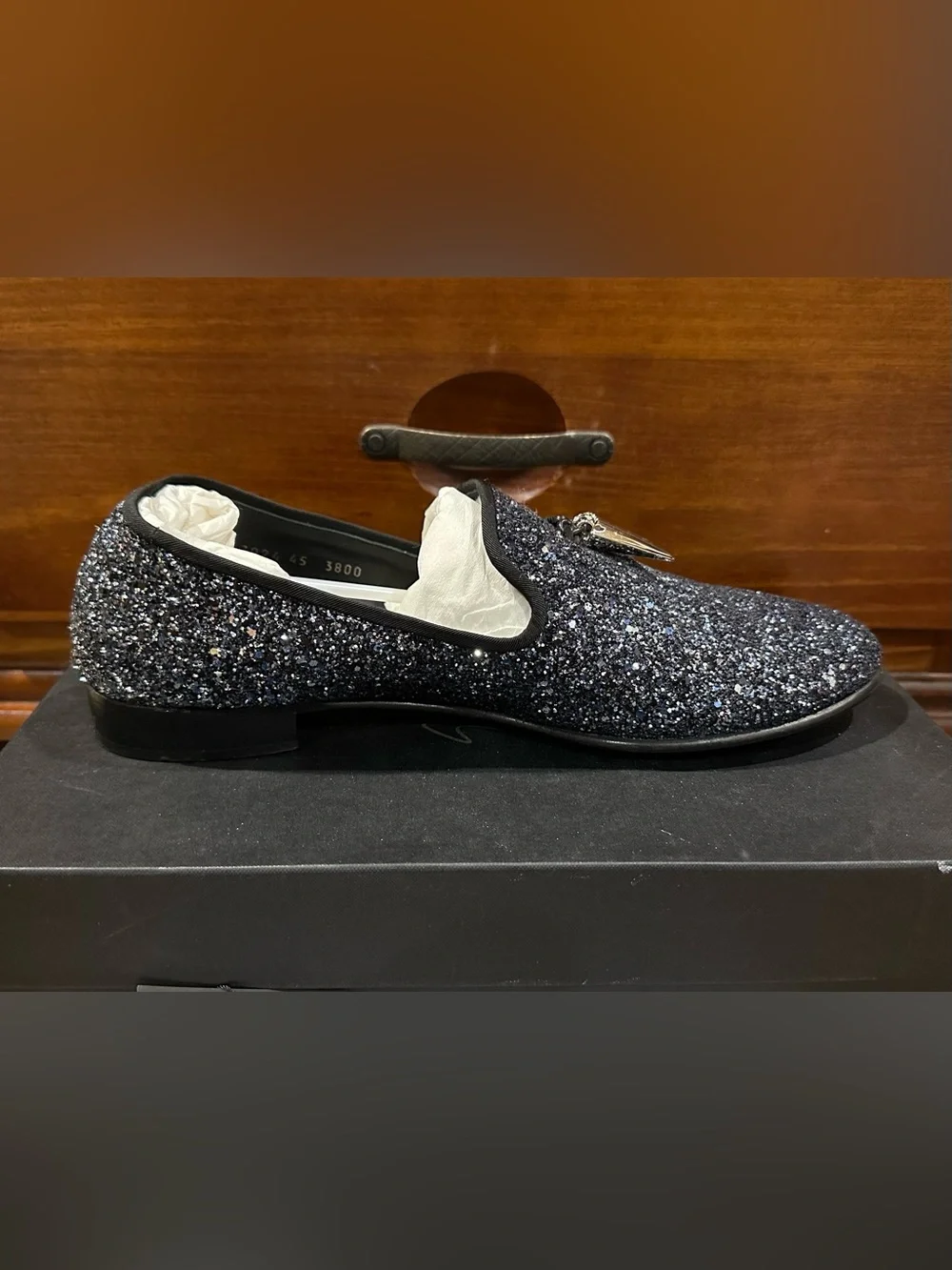 Giuseppe Zanotti Men’s Glitter Tassel Slip-Ons 12M